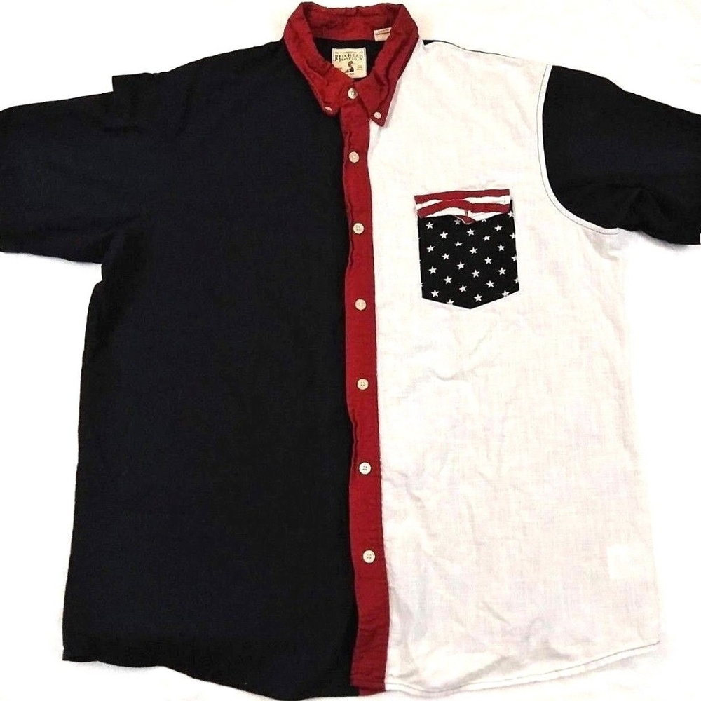 redhead mens button down shirt sz extra large
